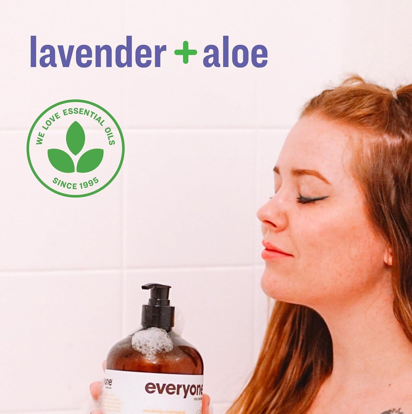 3-in-1 Lavender & Aloe Soap | Body Wash, Bubble Bath & Shampoo - 32 Oz (Pack of 2) with Essential Oils