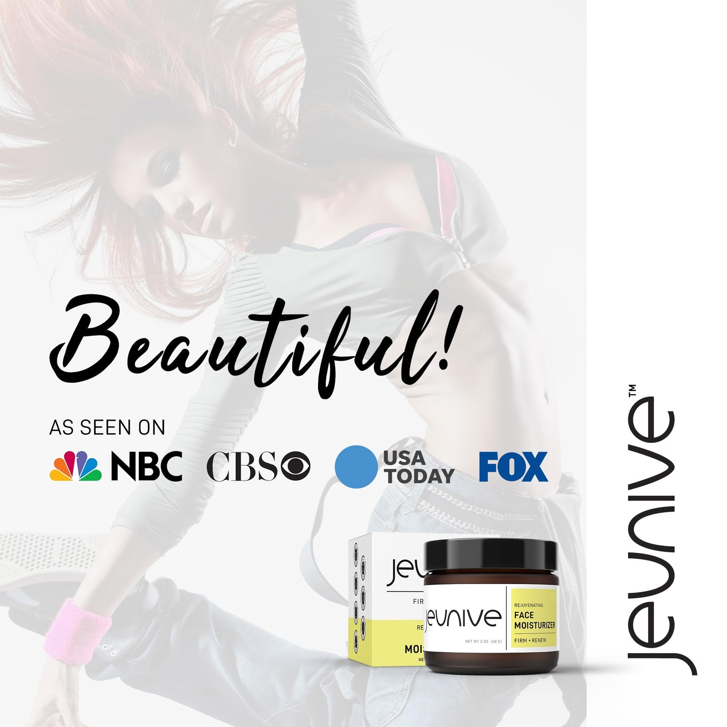 Jeunive Rejuvenating Triple Power Hydration Face Moisturizer Cream | Anti-Aging Hyaluronic Acid, Aloe Vera, Vitamins to Firm, Plump and Even Skin Tone - Result Driven Formula | 2 oz (57g)