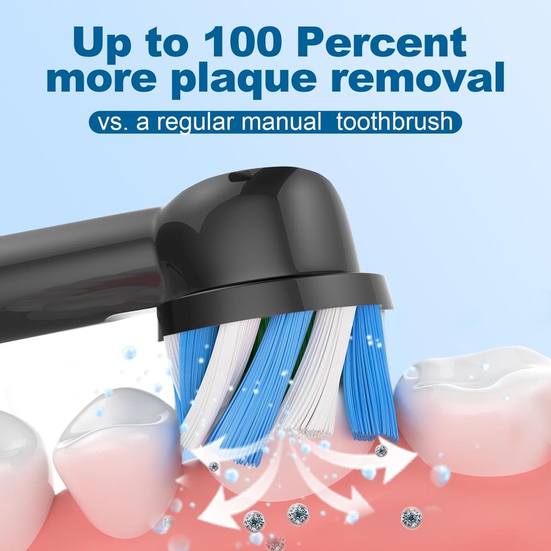 Replacement Toothbrush Heads Compatible with Braun Oral B Pro 1000/7000/9600/5000/3000, Brush Heads Refills for Genius X and Smart 1500 Electric Toothbrush