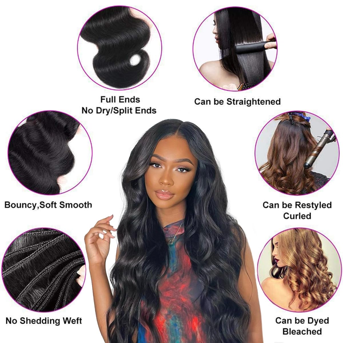 15A Raw Human Hair Bundles Body Wave Human Hair,Triple Lifespan Indian Virgin Hair,No Tangle Shedding,Multiple Washes Keep Texture Silky Soft (1 Bundle Natural Color, 16 Inch)