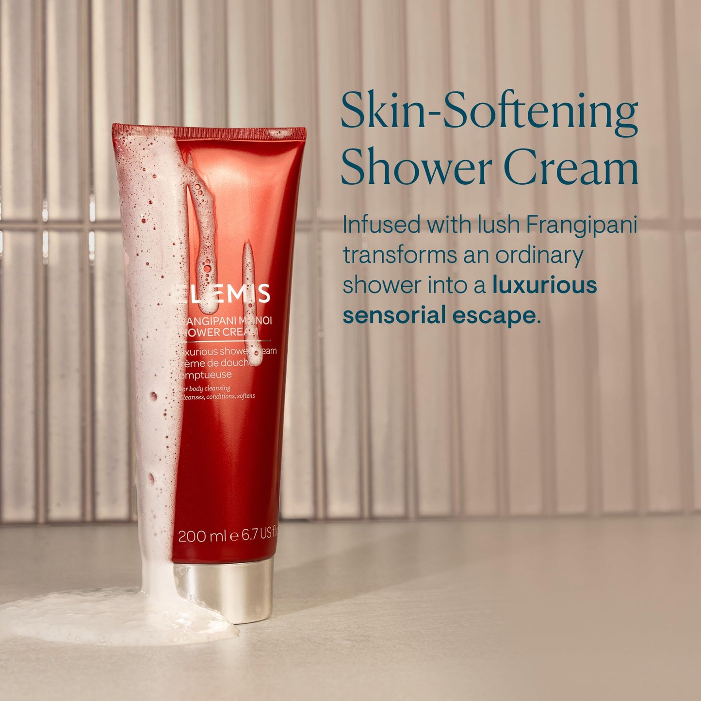 ELEMIS Frangipani Monoi Luxurious Shower Cream, 6.7 Fl Oz