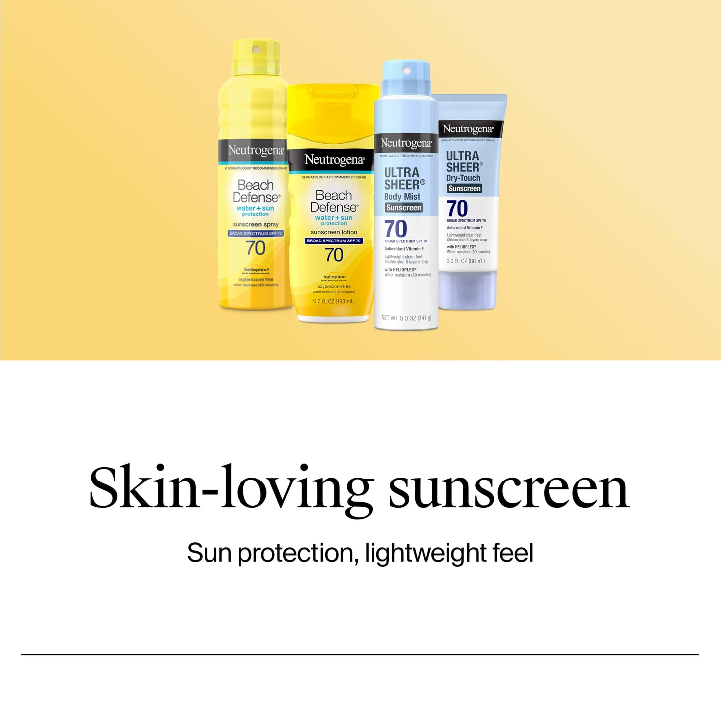 Neutrogena Beach Defense Sunscreen Spray SPF 50 Broad Spectrum UVA UVB Protection Lightweight Water Resistant up to 80 Minutes Oil-Free Beach-Strength Sun Protection for Whole Family, 6.5 oz