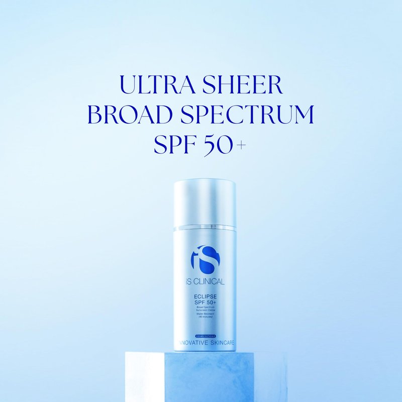 iS CLINICAL Eclipse SPF 50+ Sunscreen, Zinc Oxide tinted sunscreen, ultra sheer non-greasy matte finish sun cream for face