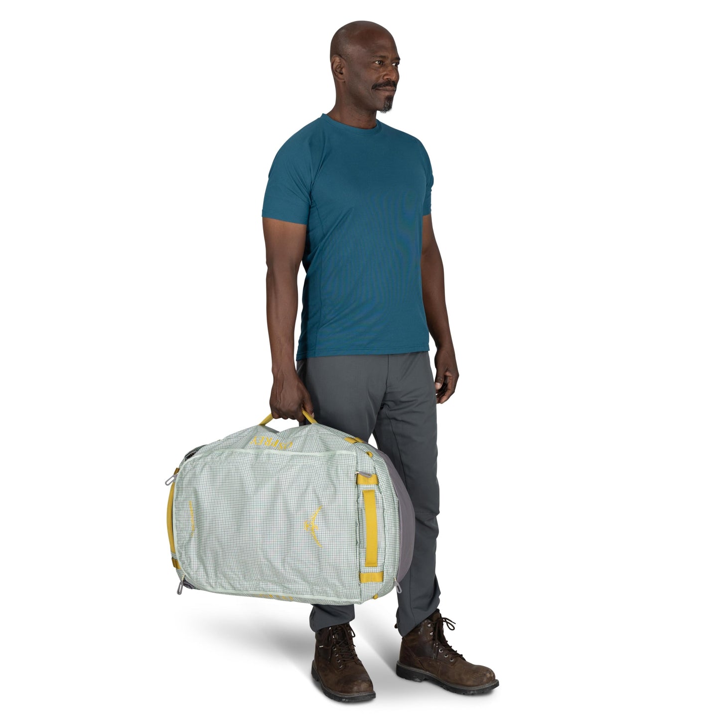 Osprey Transporter 65 Lightweight Travel Duffel Bag - Water Resistant Durable Gear Bag for Men and Women, Frosty Mint