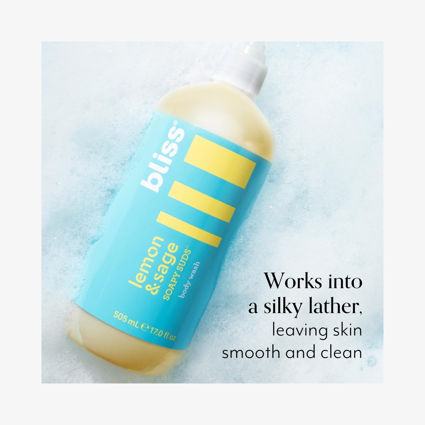 Bliss Soapy Suds Lemon and Sage Body Wash Cleanser - 17 Fl Oz - Skin-Loving
