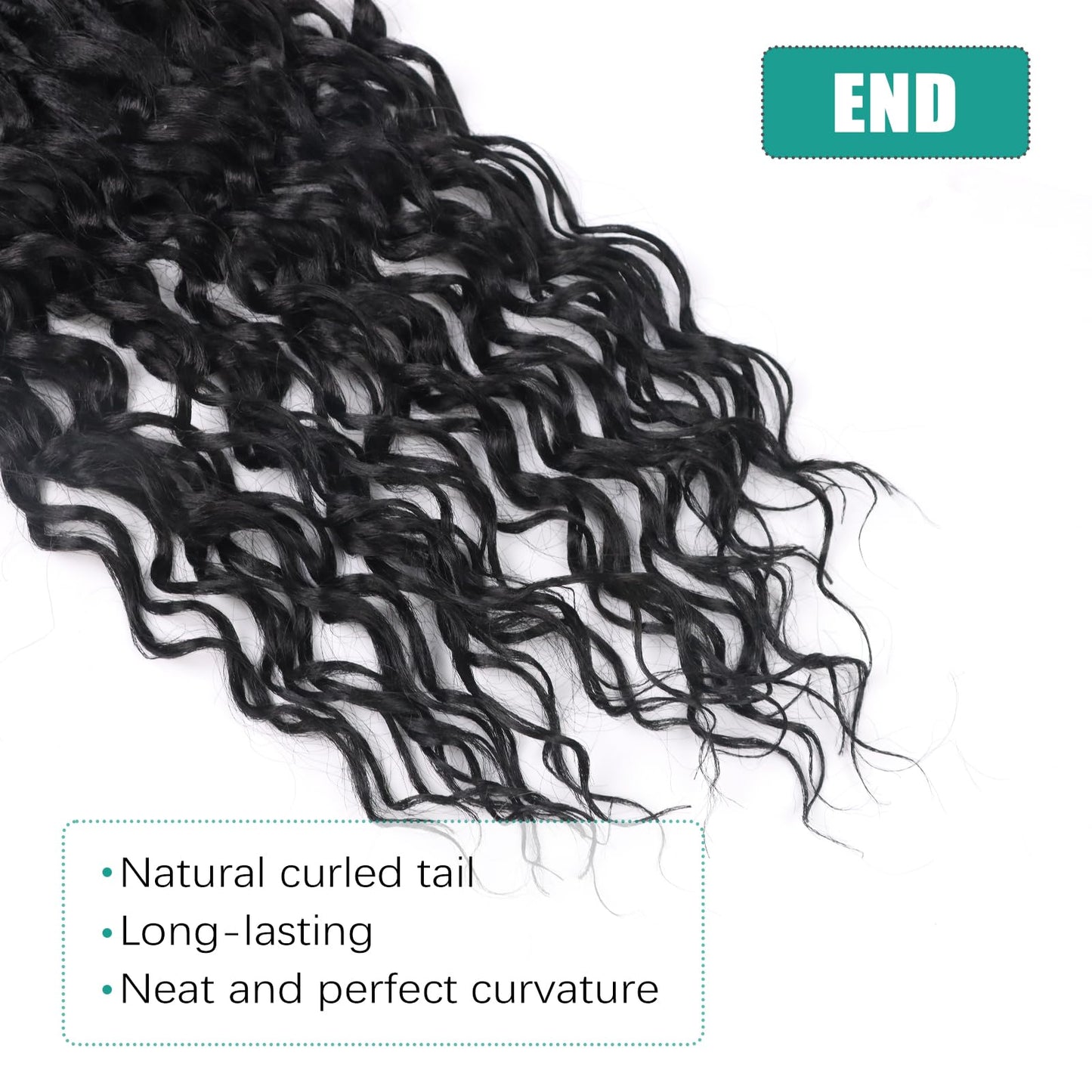 Crochet Hair for Black Women with Curly Ends 30 Inch 8 Packs Goddess Locs Crochet Hair Deep Soft Faux Locs Crochet Braids Pre Looped Curly Wavy Braiding Hair Extension(30 Inch, 1B)