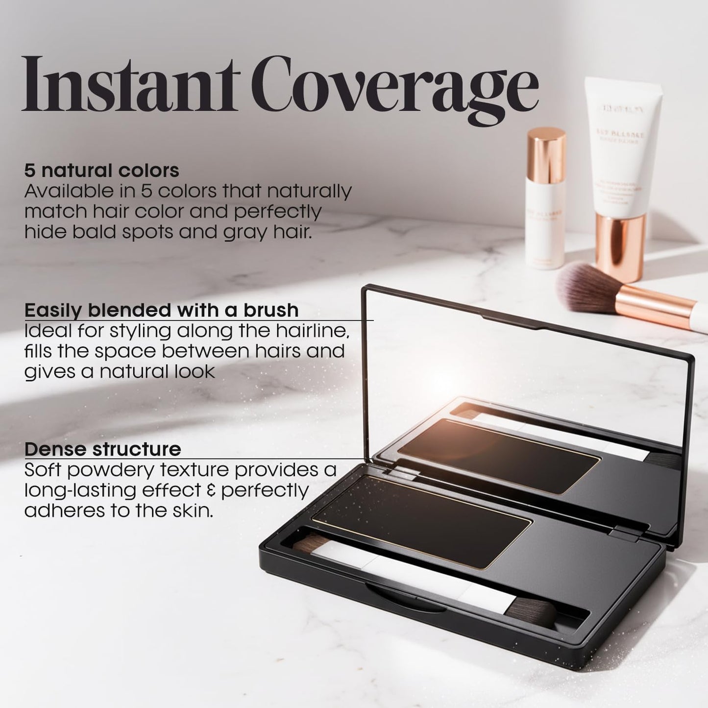 Premium Root Touch Up - CoverAge - Instant Temporary Root Concealer to Cover Up Roots and Grays Between Salon Trips - Water Resistant - Color Roots like Magic Without Spray