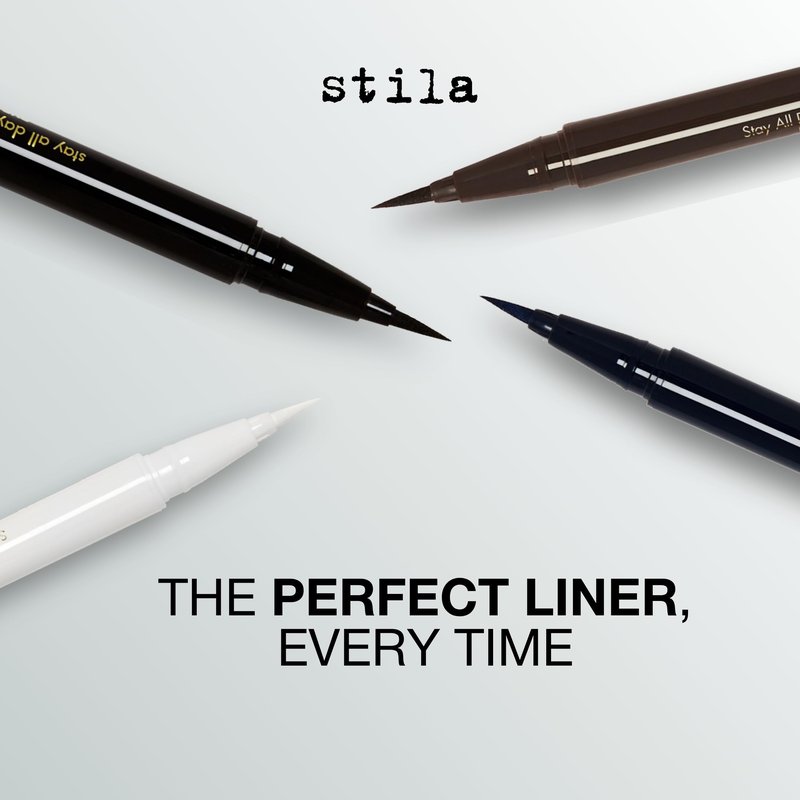 stila Waterproof Liquid Eye Liner, Stay All Day Makeup with Fine Brush Tip Lasting Satin Finish, Smudge-Proof & Transfer-Resistant