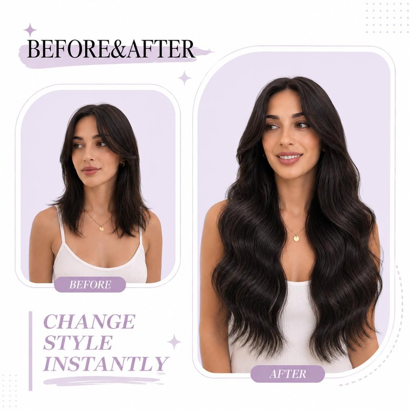 Human Hair Clip in Extensions for Women Clip in Hair Extensions Real Human Hair 7Pcs #4 Medium Brown Easy to Install Silky Straight Human Hair Clip ins 14 Inch 85g
