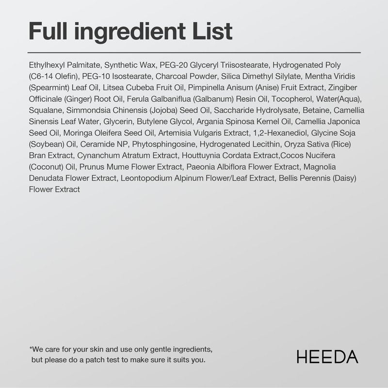 HEEDA Charcoal Cleansing Balm, All in One Nourishing, Hydrating Makeup Melting Remover for Dry & Sensitive Skin, Korean Beauty Face Wash Cleanser 3.38 fl.oz