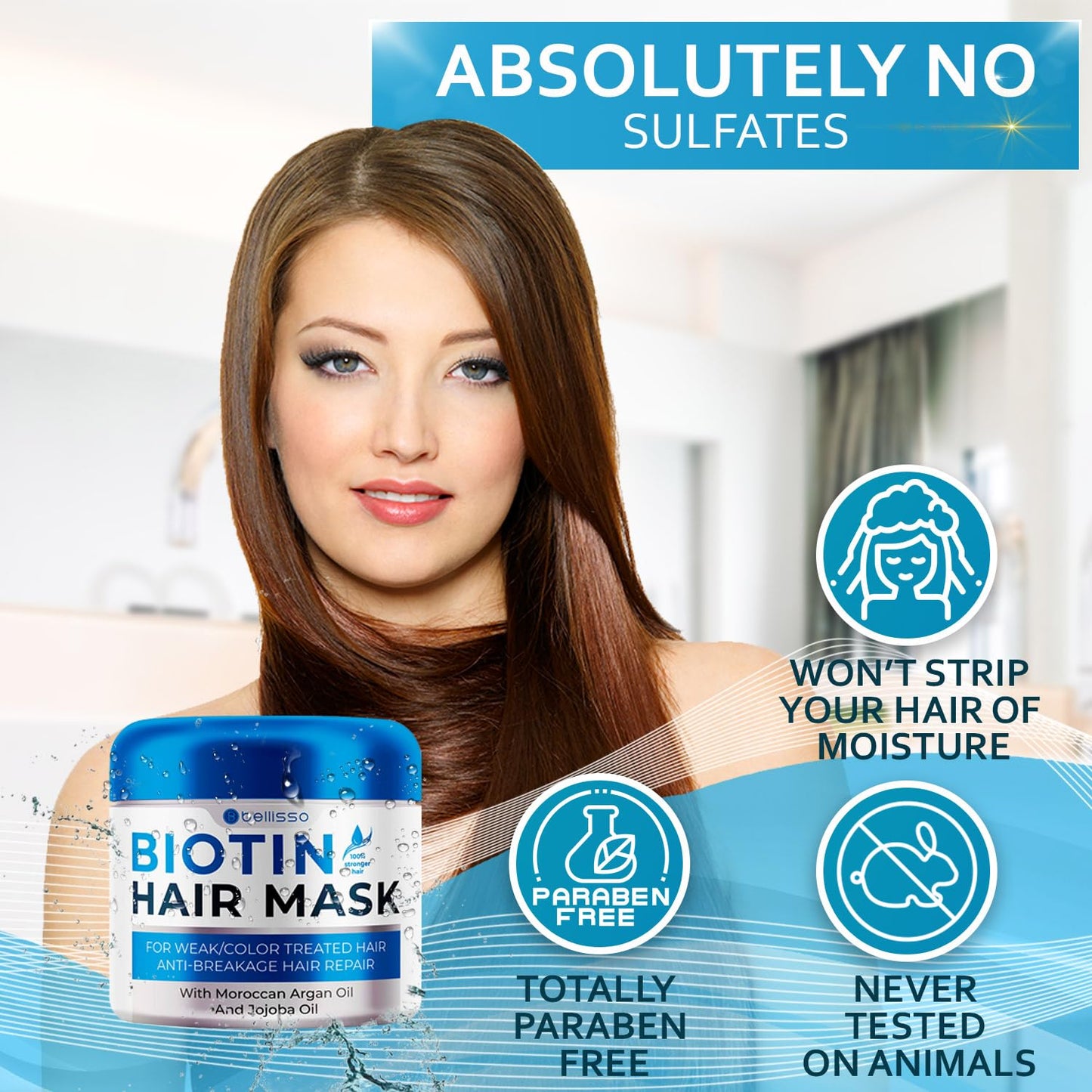 BELLISSO Biotin Shampoo and Conditioner Set and Biotin Hair Mask