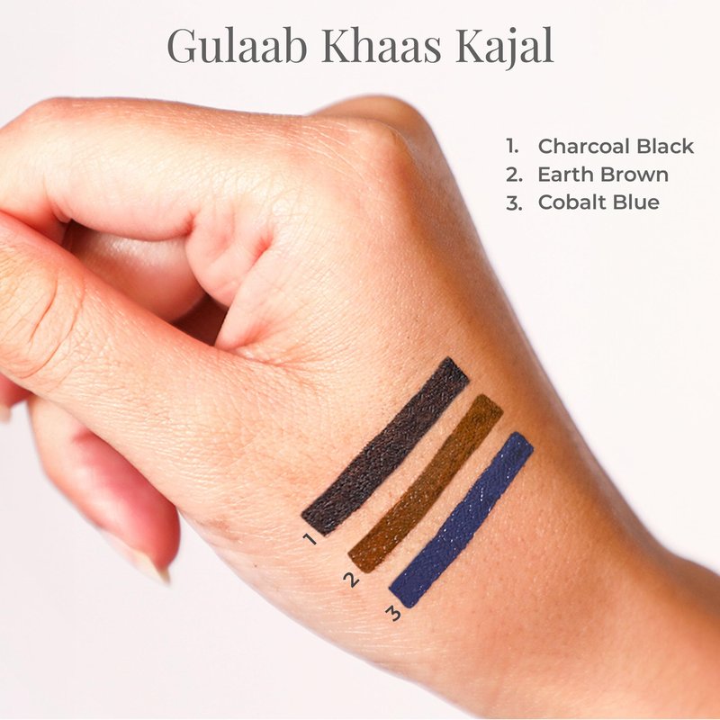 Forest Essentials Charcoal Black Gulaab Khaas Kajal 0.3g