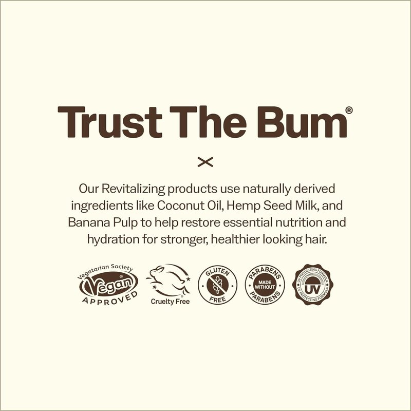 Sun Bum Revitalizing Leave-In Conditioner - Anti-Frizz Detangler with UV Protection | 4 oz, Coconut Oil & Banana Enriched
