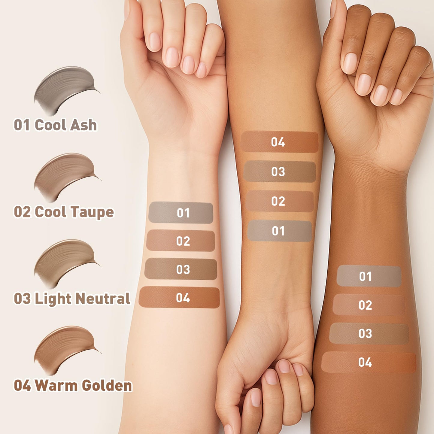 FV Cool Toned Liquid Contour Stick, Highly Pigmented, Blendable & Longwear with Hydrating Formula, Cream Contour Makeup For Naturally Sculpted Look, Vegan & Cruelty-free, 01 Cool Ash