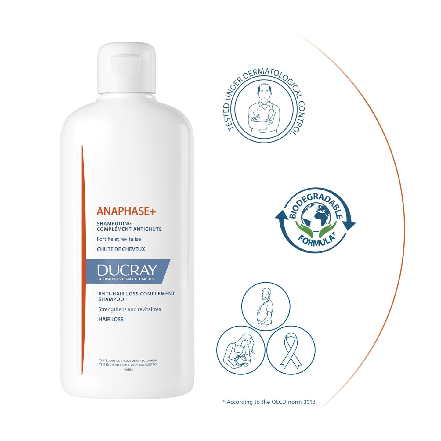 Ducray Anaphase+ Shampoo, 13.5 fl. oz.