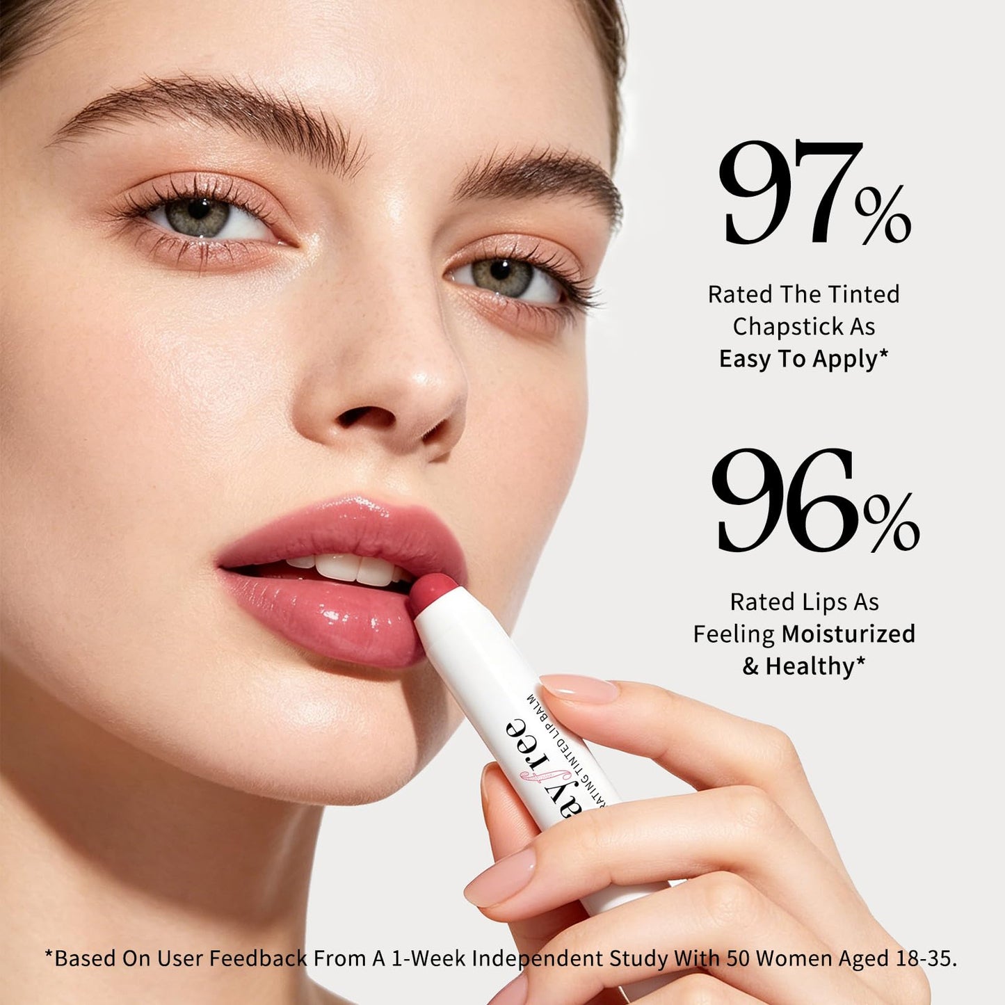 bayfree Plumping Tinted Lip Balm for Dry Lips, Long Lasting Hydrating Chapstick with Jojoba Seed Oil & Vitamin E, Buildable Color Lipbalm, Glossy Finish, Vegan for All Skin Tones, Tang Peony