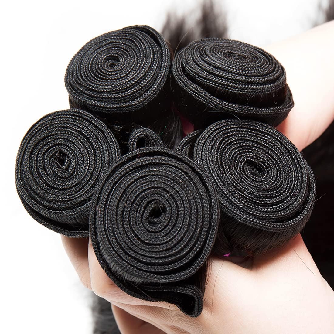 Chikamlty 12A Brazilian Human Hair Bundles Body Wave 22 inch Single Bundle Virgin Hair Bundle Body Wave Bundles Human Hair 100G Natural Black Hair Extensions