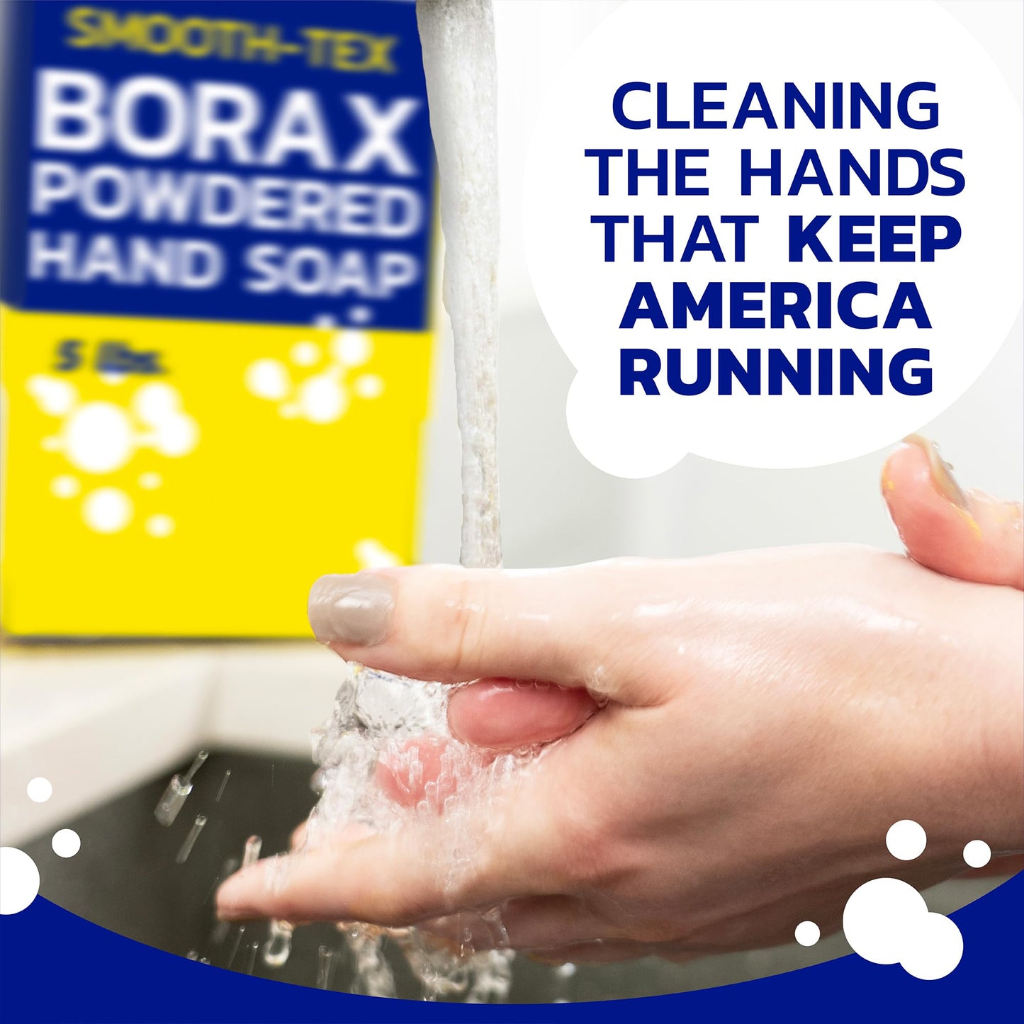 Banner Chemical Smooth-Tex Borax Powdered Hand Soap - Heavy Duty Industrial Hand Wash - Removes Grease, Grime and Oil from Hands for Mechanics & Industrial Workers, Compare to Boraxo - 5 lbs (1 Pack)
