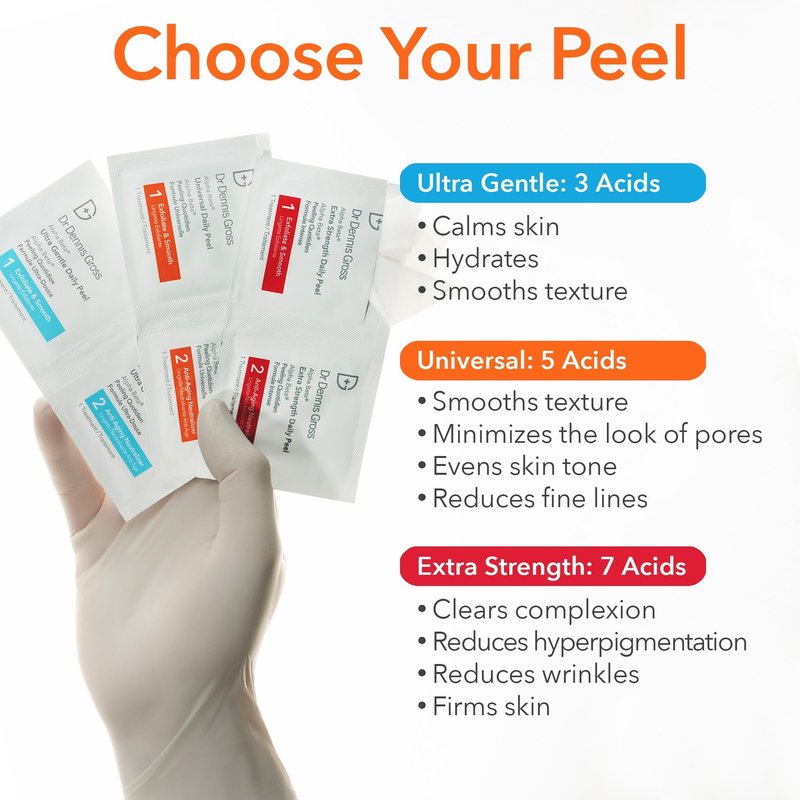 Dr. Dennis Gross Alpha Beta Extra Strength Daily Peel – 2-Step Exfoliating Pads for Enhanced Anti-Aging, Smoother Skin, and Radiant Complexion