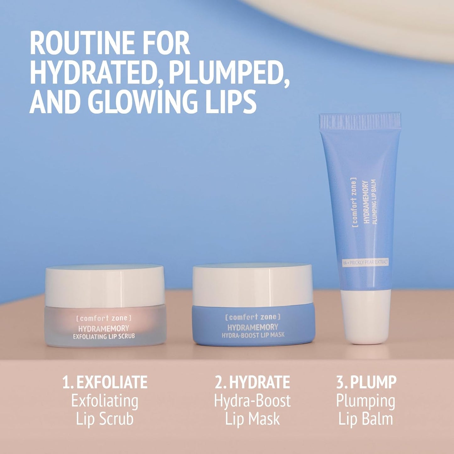 Hydramemory Exfoliating Lip Scrub - Smoothing Treatment with Jojoba & Shea Butter | 0.34 Fl Oz, Vegan, All Skin Types