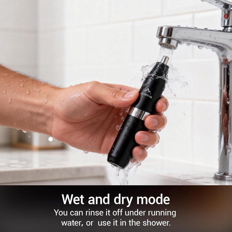 Nose Hair Trimmer for Men & Women - USB-C Rechargeable Electric Ear & Nasal Clipper | Painless Micro-Vacuum, Waterproof Travel Kit