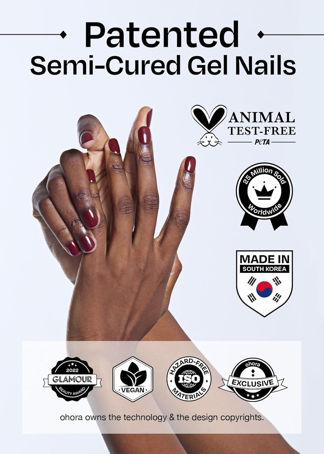 Gel Nail Care Pro Strengthener - Corrects Nail Texture for Easy Application | Salon-Quality Semi-Cured Gel Strips