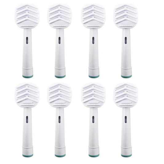Tongue Brush Heads for Oral B Braun, 7000/Pro 1000/9600/500/3000/8000 and Smart Electric Toothbrush Brush Head Cleaner Scraper Replacement, 8-Pack