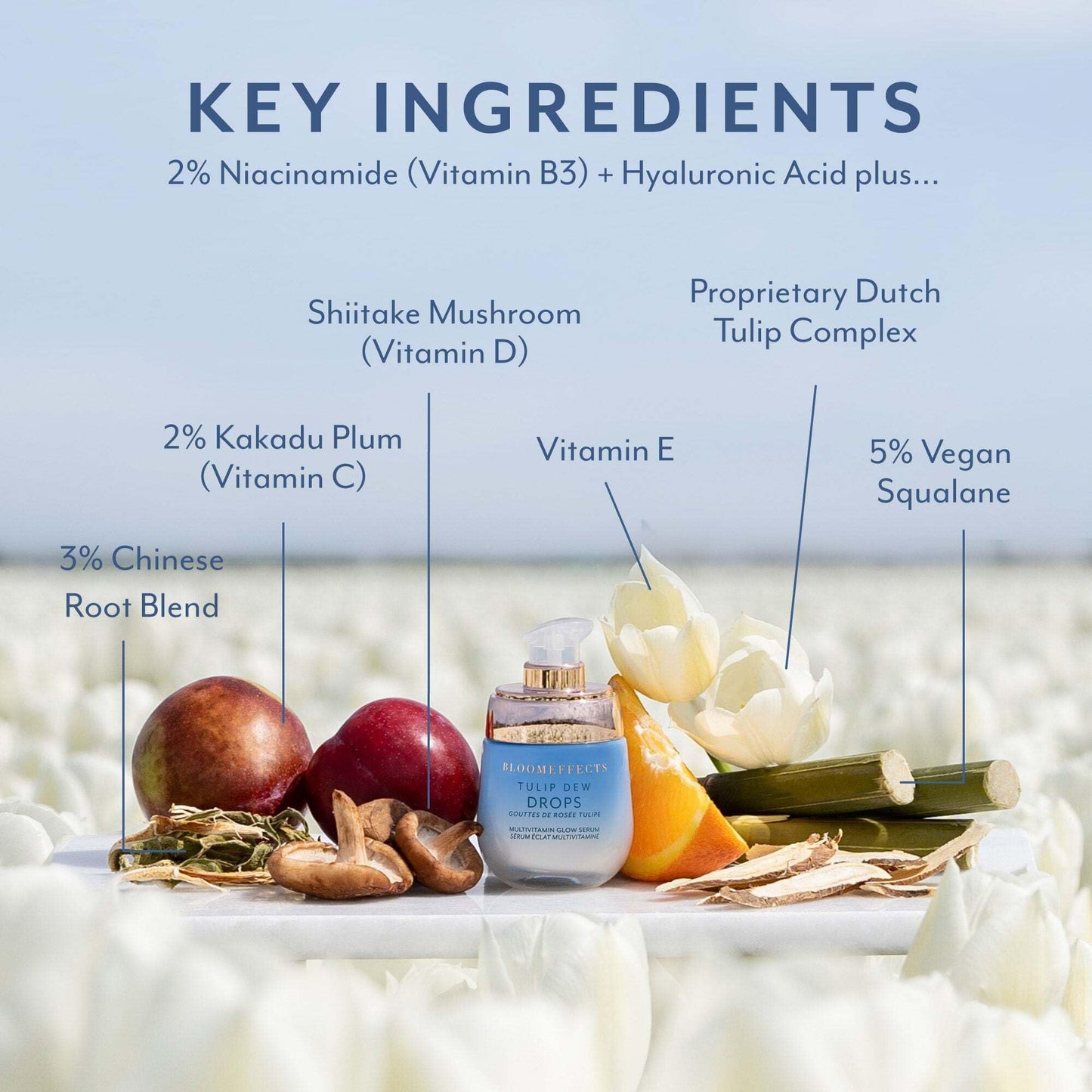 Bloomeffects - Natural Tulip Dew Drops Multi-Nutrient Serum | Cruelty-Free, Non-Toxic, Clean Beauty (1.0 oz | 30 ml)