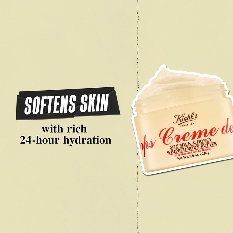 Kiehl's Whipped Body Butter | Nourishing Body Lotion with Soy Milk & Honey - 8 oz for All Skin Types
