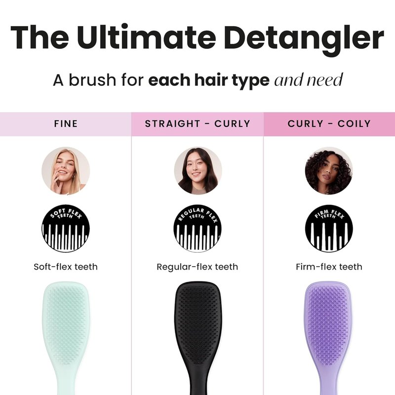TANGLE TEEZER The Wet Detangler, Liquorice Black, All Hair types, unisex-adult
