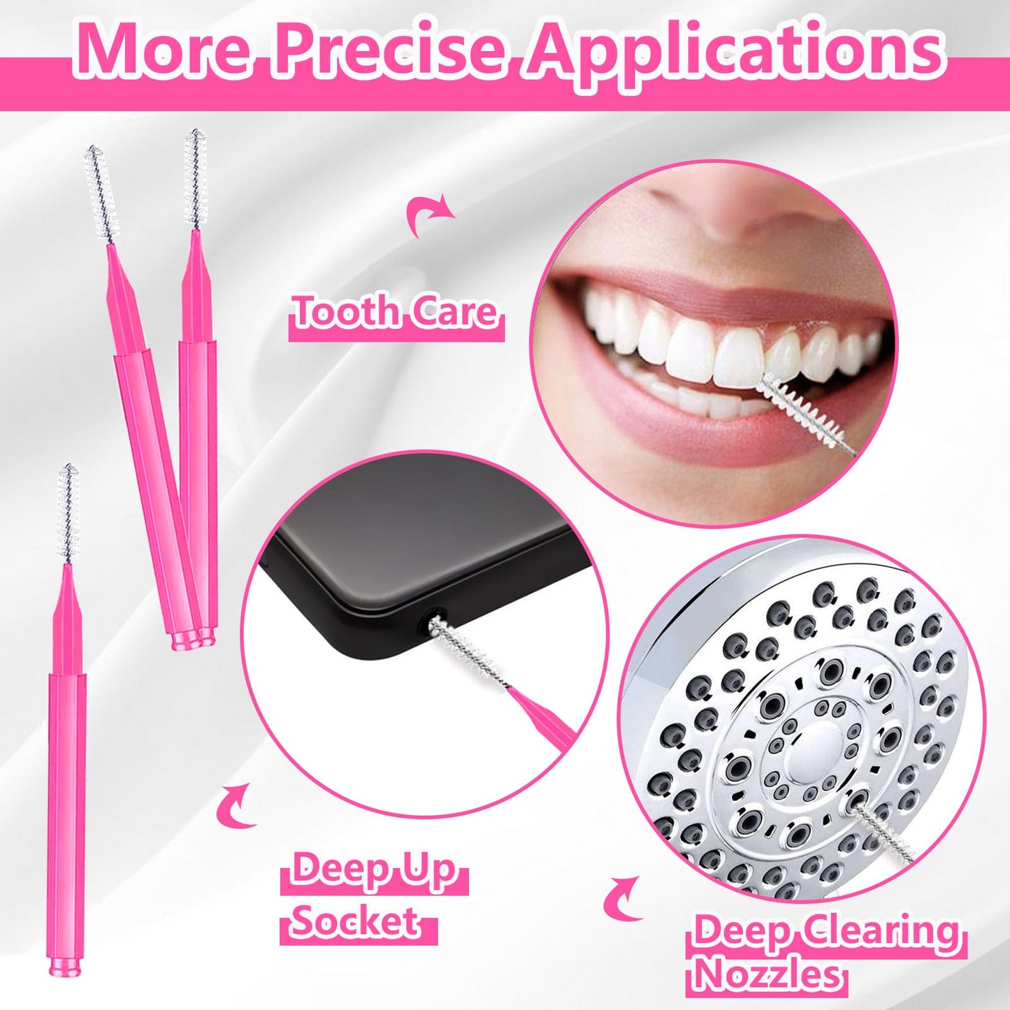 Micro Eyebrow Brush Set with Cap 50Pcs Eyelash Spoolies Comb Brow Lamination Brush Mini Spoolie For Eyelash Extensions Lash Lift Tools