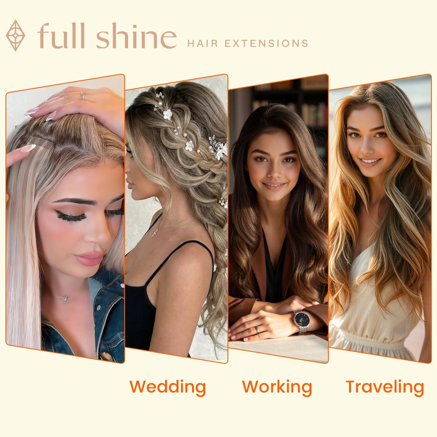 Full Shine Invisible Tape in Hair Extensions Human Hair Color 16 Golden Blonde Highlight 22 Medium Blonde 16 Inch Remy Tape in Hair Extensions Straight Tape in Extensions 50 Gram 20 Pcs