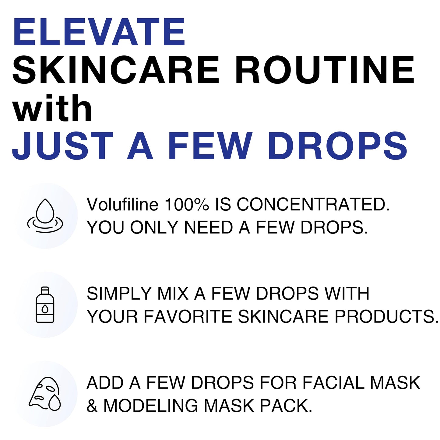 Volufiline 100% Concentrate Firming Serum for Sagging Skin – Face Tightening, Jawline & V-Line Contour Booster, Anti-Wrinkle Collagen Enhancer | Fast-Absorbing Mix-in Korean Skincare
