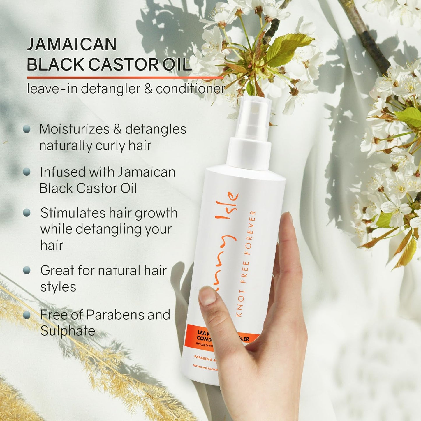 Jamaican Black Castor Oil Leave-In Detangler & Conditioner - 8oz | Moisturizes, Softens & Eliminates Frizz