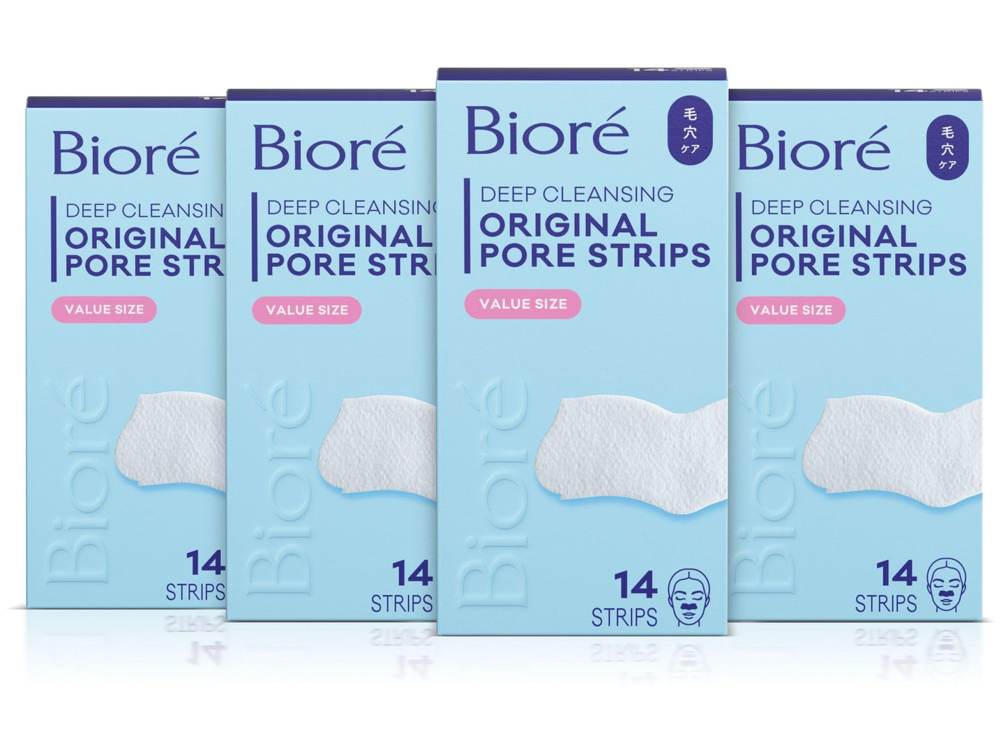 Biore Original Blackhead Remover Nose Strips, Deep Cleansing, 14 ct, 4pk