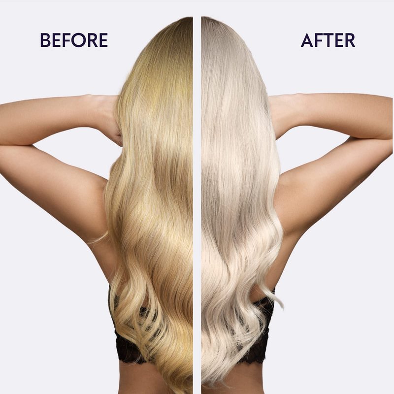 No nothing No Yellow Purple Shampoo – Fragrance Free Toning Shampoo for Blonde, Gray & Silver Hair – Neutralizes Brassiness – Hypoallergenic for Sensitive Scalp, 10.1 Fl Oz