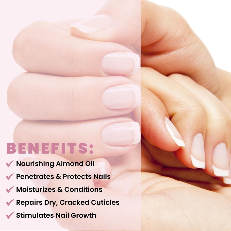 CAKE Almond Kiss Cuticle Oil - Fortified Cuticle & Nail Treatment with Biotin, Keratin, Vitamin E, and Aromatic Almond for Full Salon Spa Experience, .05 fl oz., CAKE Nail Treatment & Color