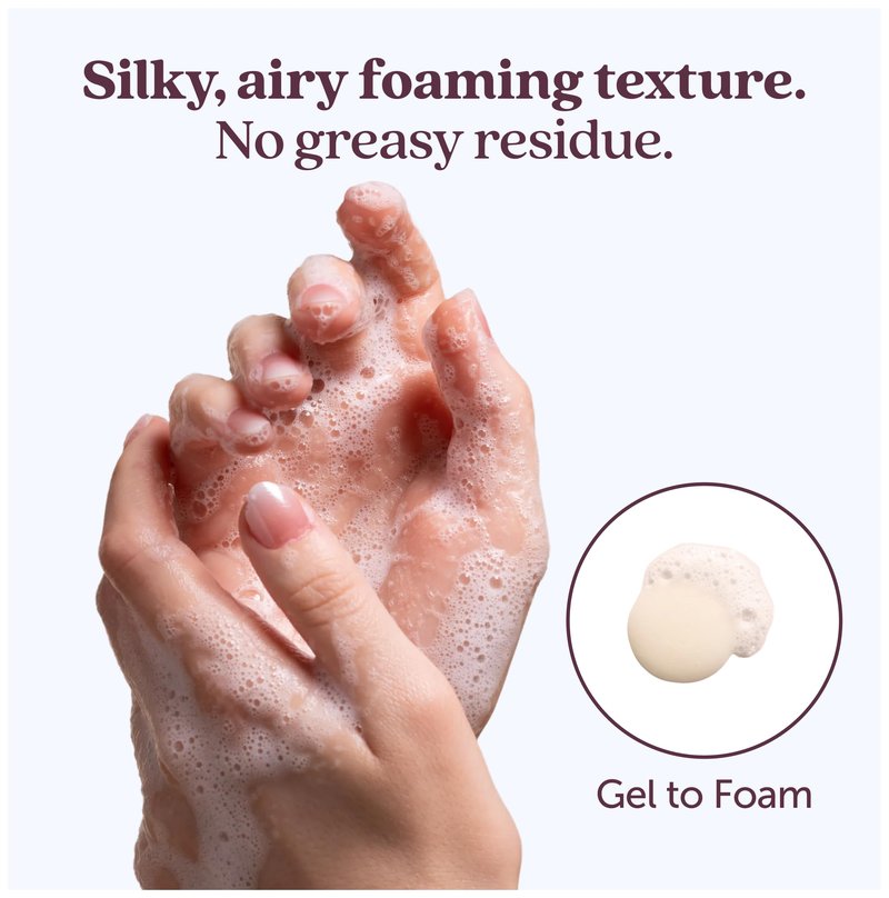 Cosmette Skincare Fresh Awakening Gentle Face Wash for Women - Foaming Oil to Foam Facial Cleanser & Makeup Remover - Natural, Hydrating, Rich in Squalane, Omegas, Vitamin A + Antioxidants