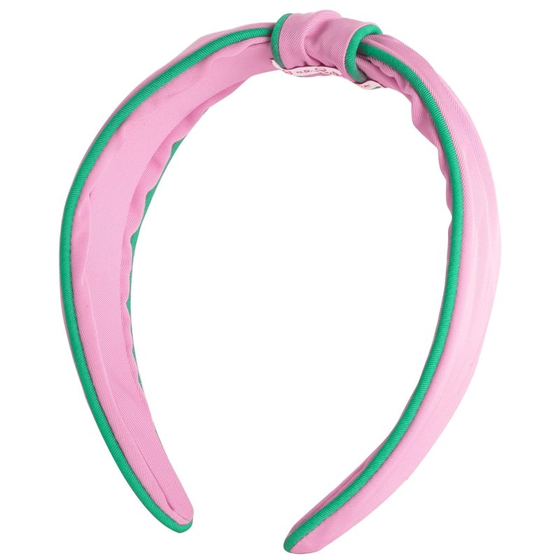 Lilly Pulitzer Pink & Green Low Knot Headband - Colorful Hair Accessory for Women | Conch Shell Pink