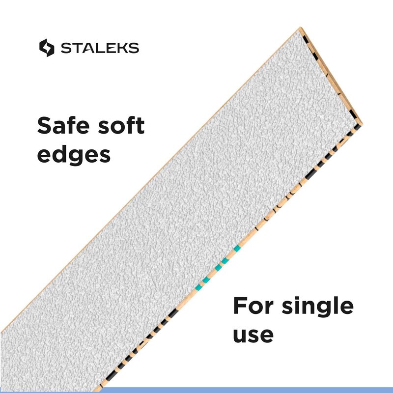 STALEKS PRO Disposable White Abrasive Tape papmAm Expert – 100 Grit – 7m Roll in Plastic Case – Glueless Replaceable Abrasive – Professional Nail Shaping – Manicure & Pedicure