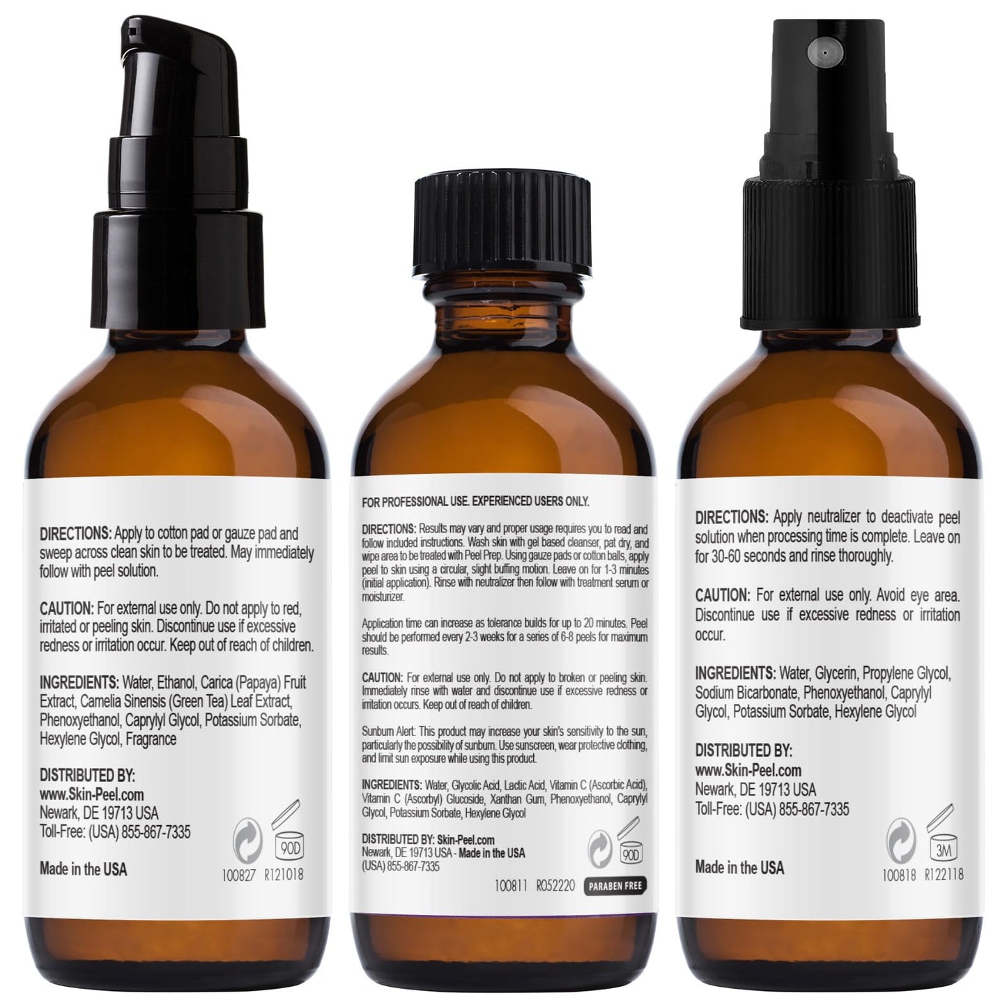 MedPeel AHA & Vitamin C Brightening Essential Peel Kit, Includes Peel, Prep, Neutralizer, Light Strength Professional Grade Chemical Face Peel for all Skin Types