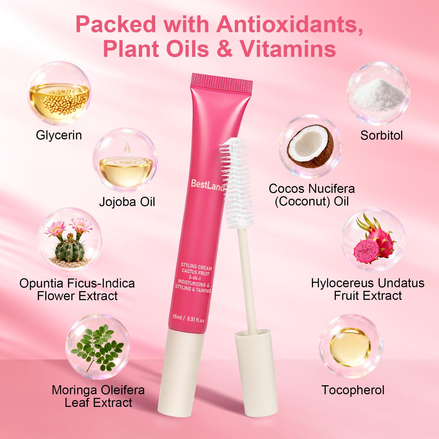 BestLand Hair Finishing Stick, Small Broken Hair Finishing Cream Refreshing Not Greasy Feel Shaping Gel Cream Hair Wax Stick Fixing Bangs Stereotypes Cream