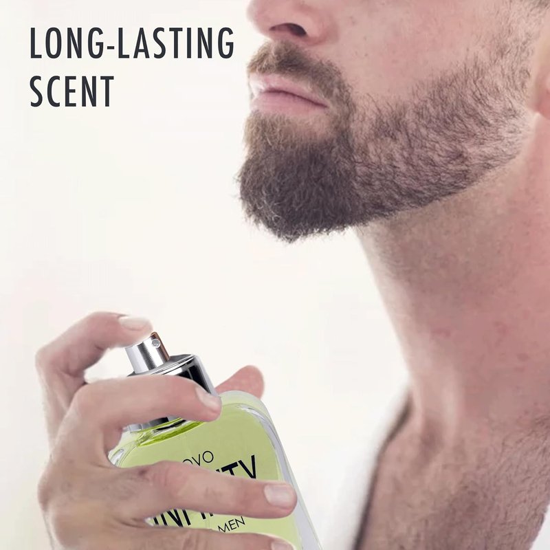 NovoGlow Infinity Eau De Parfum for Men - Refreshing Citrus & Floral Scent | 3.4 Fl Oz Perfect Gift Option