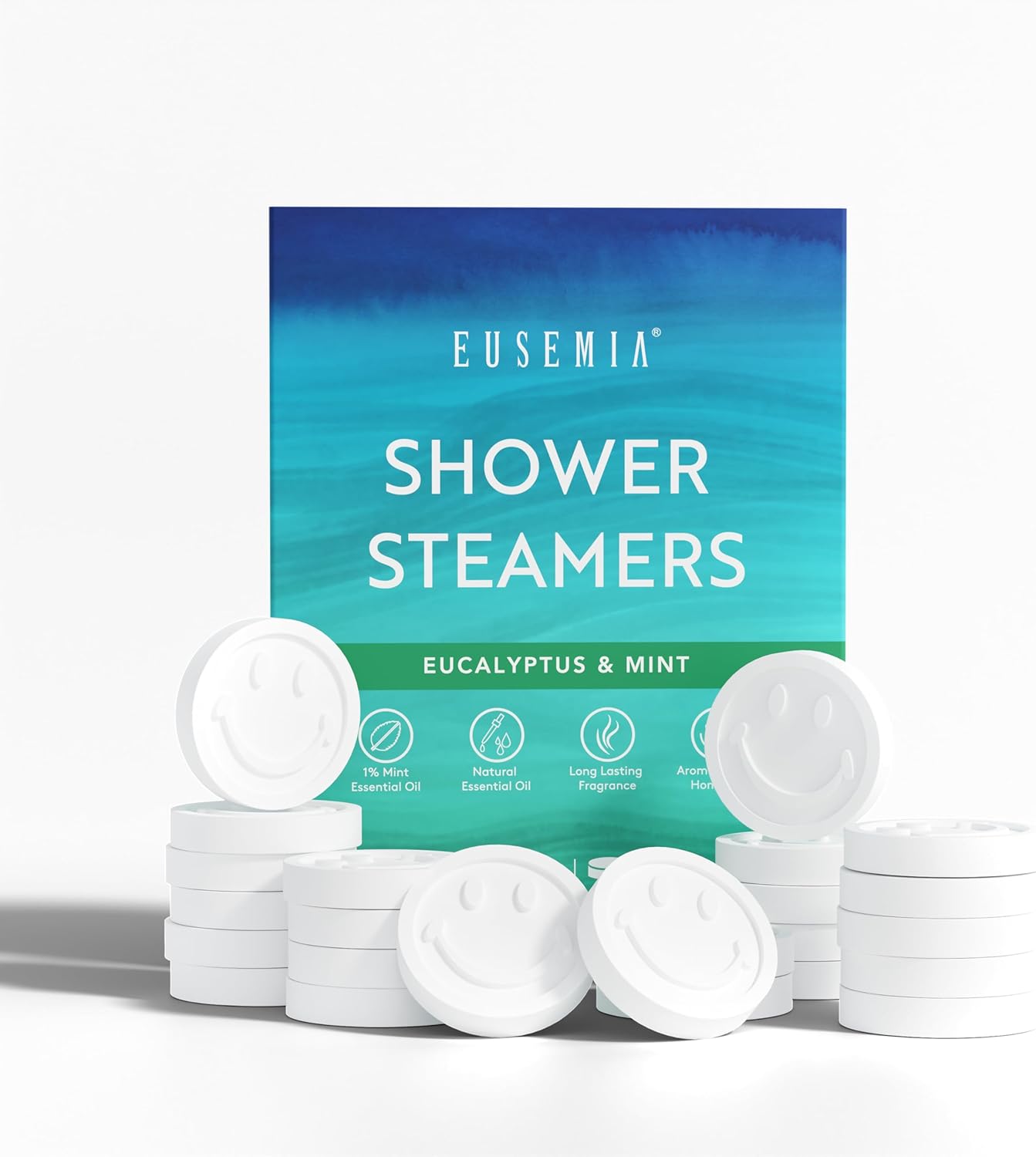 Eucalyptus Shower Steamers - Aromatherapy Shower Bombs with Mint Essential Oils | 24 PCS for Stress Relief
