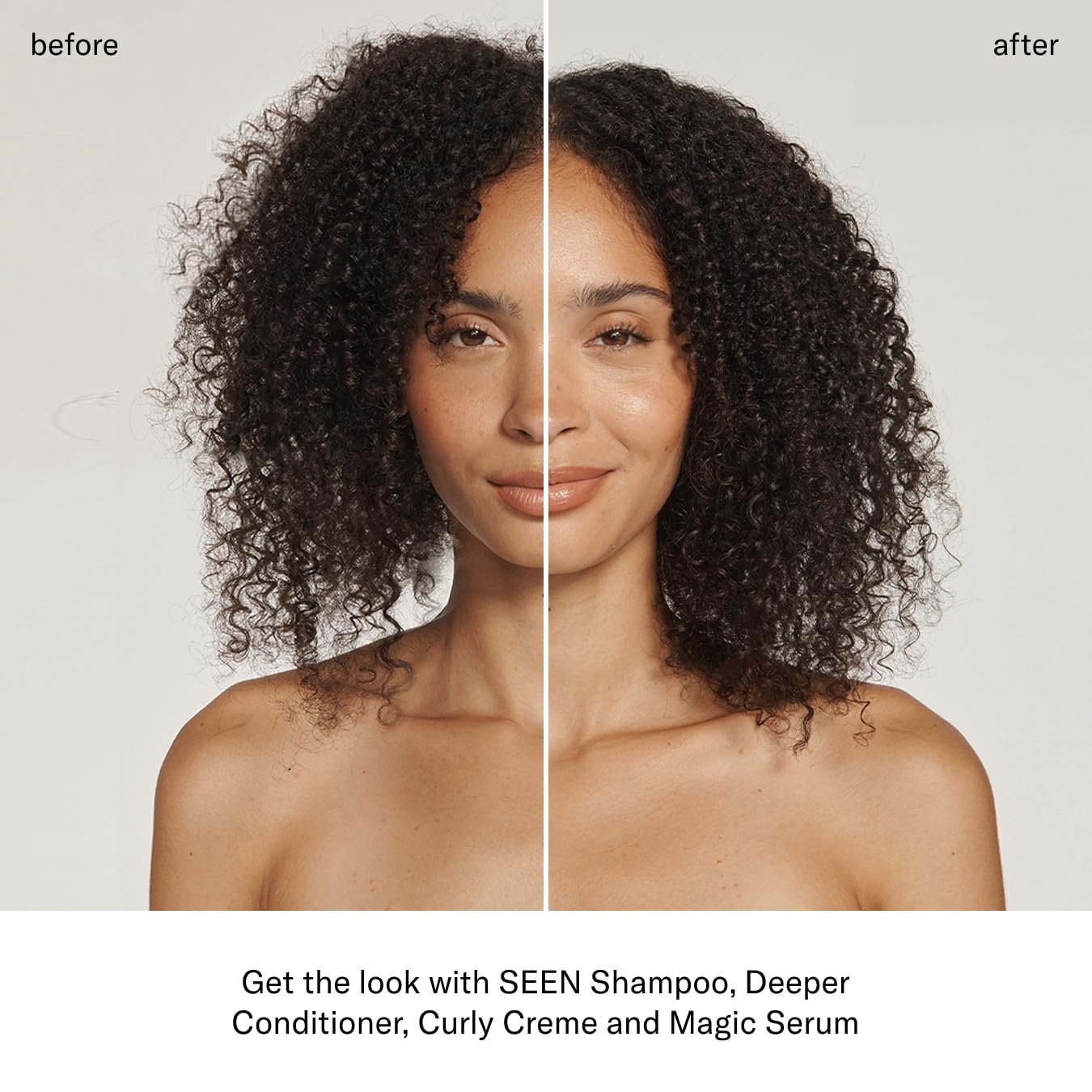 SEEN Curly On The Go Kit, Fragrance Free - Non-Comedogenic & Safe for Sensitive Skin - Curl-Defining Styling Hair Bundle - Anti Frizz - Heat Protectant