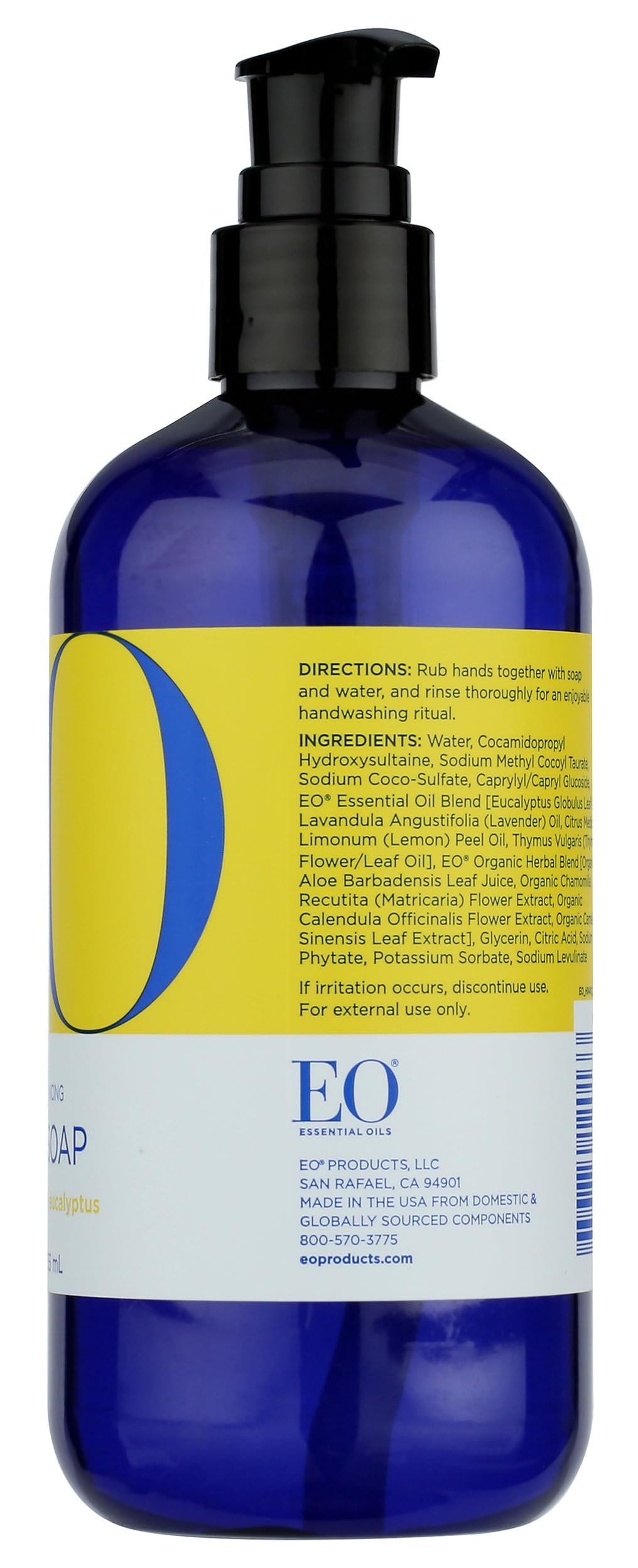 EO, Hand Soap Lemon Eucalyptus, 12 Fl Oz