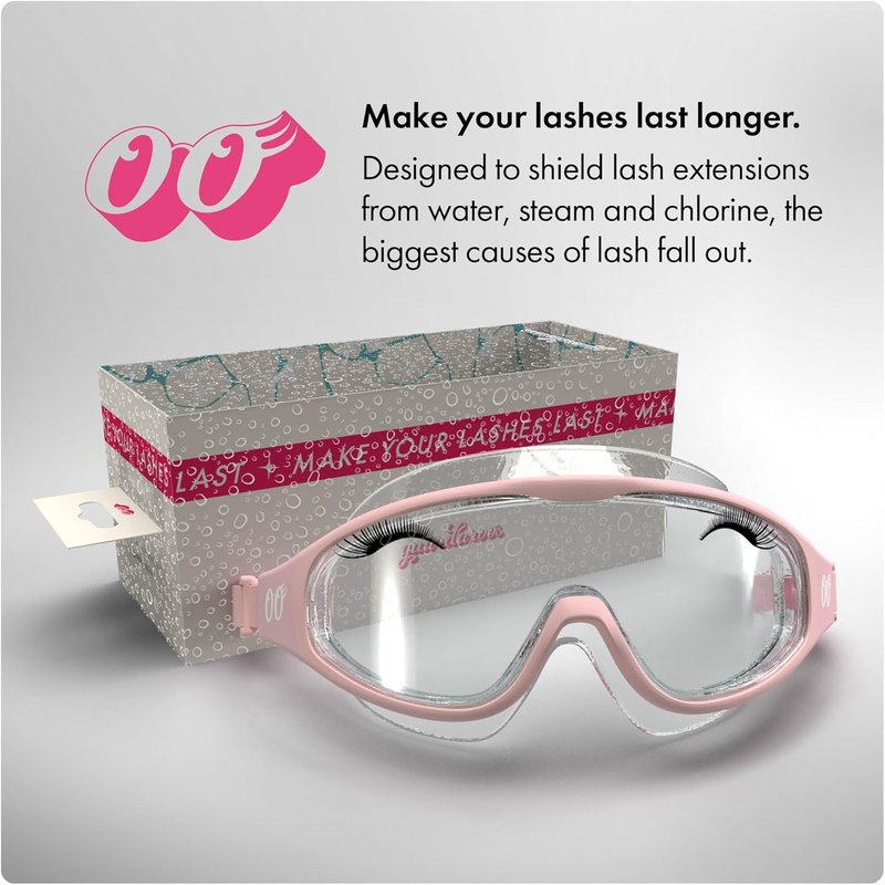 Lash Extension Goggles - Anti-Fog Eyeshield for Shower, Bath & Pool | Comfortable Fit