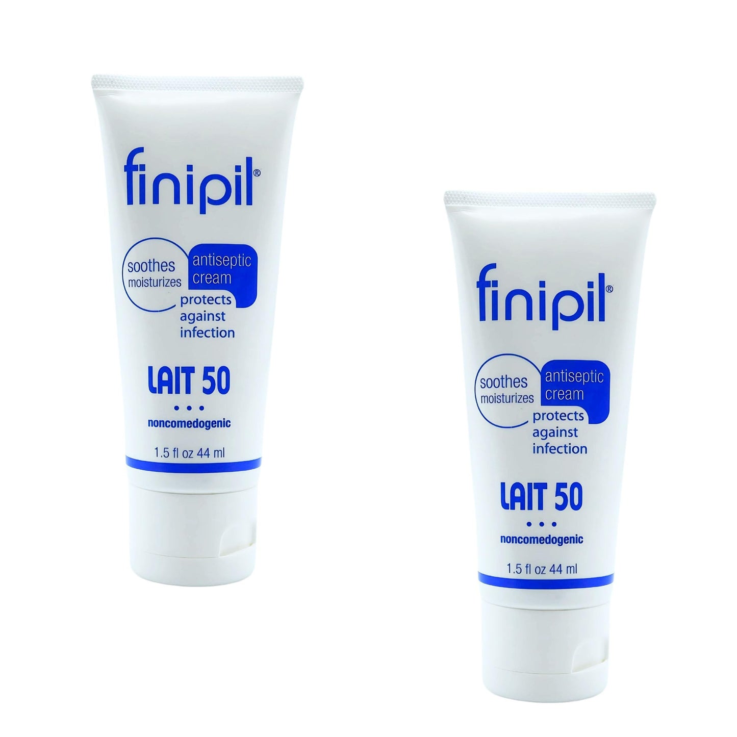 Nufree Finipil Lait 50 – Antiseptic Post-Hair Removal Lotion, Soothes & Protects Skin, Set of 2 Tubes 44 Ml