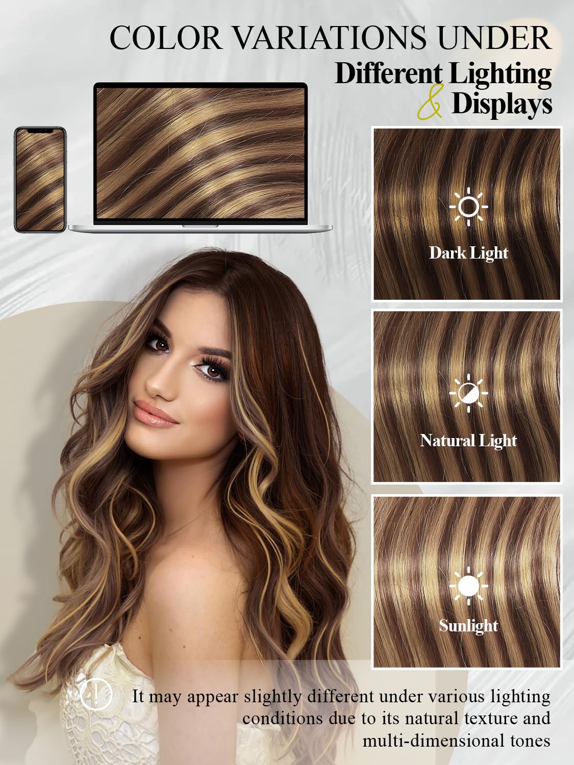Invisible Weft Hair Extensions - Real Human Hair PU Skin Weft | Seamless T4/27 Balayage Caramel Blonde (16 Inch, 35g, 4 Pcs)