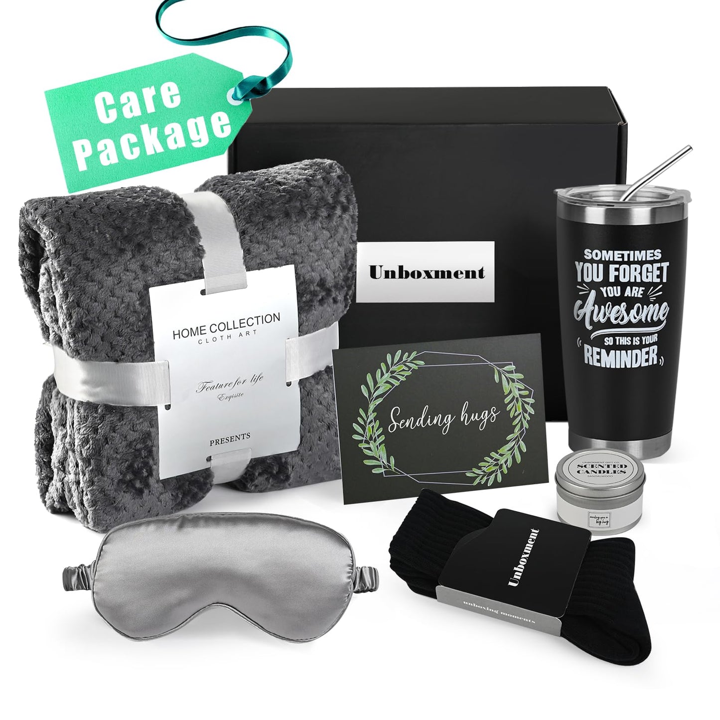 UNBOXMENT Care Package for Men, Get Well Soon Gifts Basket